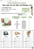 Vorschau - Arbeitsblätter - Verbformen "Was kann ich mit Obst und Gemüse tun?" DaZ / DaF / Deutsch - Seite 3