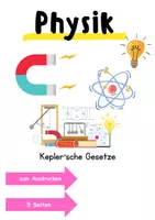 Vorschau - Unterrichtsreihen - Keplerische Gesetze – Informationen und Aufgaben - Deckblatt