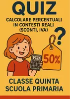 anteprima - Quiz - Quiz: convertire percentuali in frazioni decimali per il calcolo - Pagina di copertina