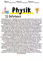 Vorschau - Unterrichtsreihen - Kinematik – Informationen und Aufgaben - Seite 1