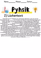 Vorschau - Unterrichtsreihen - Kinematik – Informationen und Aufgaben - Seite 2