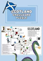 Vorschau - Arbeitsblätter - Scotland Crossword Puzzle and Solutions - Deckblatt