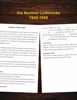 Vorschau - Arbeitsblätter - Die Berliner Luftbruecke 1948-1949 - Deckblatt