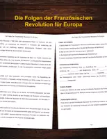 Vorschau - Arbeitsblätter - Die Folgen der Französischen Revolution für Europa - Deckblatt