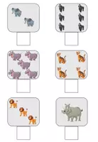 Vorschau - Arbeitsblätter - Klettmappe (TEACCH-Mappe) zu Würfelbildern - Thema Tiere - Seite 3