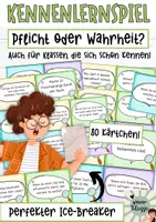 Vorschau - Spiele - MEGA lustiges Kennenlernspiel: "Pflicht oder Wahrheit?" - Mit 80 Kärtchen! - Deckblatt
