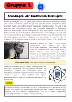 Vorschau - Stationenlernen - Künstliche Intelligenz Gruppenarbeit: Grundlagen, Anwendungen, Chancen und Risiken - Seite 1