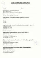 anteprima - Quiz - Costituzione italiana - Quiz - Pagina 1