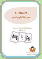 Vorschau - Spiele - Wortbildkarten Auslaute -LRS inklusives Material - Deckblatt
