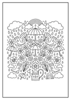 Vorschau - Mal- und Bastelvorlagen - April Mandalas - Seite 1