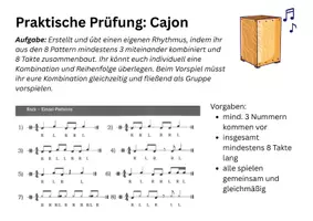 Vorschau - Test - Cajon-Prüfung in Gruppen: Rock-Pattern - Deckblatt