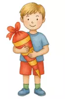Vorschau - selbst erstellte Cliparts/Grafiken - Cliparts: Schulkinder und Schultüten zum Schulanfang - Seite 1