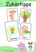 Vorschau - Fördermaterial/Inklusion - Zuhörtipps - mit individueller Sitzhaltung - Deckblatt