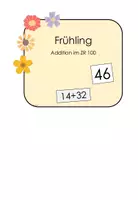 Vorschau - Arbeitsblätter - Klettmappe (TEACCH-Mappe) zur Addition im ZR 100 - Frühling - Seite 2