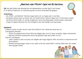 Vorschau - Spiele - MEGA lustiges Kennenlernspiel: "Pflicht oder Wahrheit?" - Mit 80 Kärtchen! - Seite 1