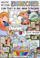 Vorschau - Arbeitsblätter - Eisbecher – Mein neues Schuljahr / Schuljahresanfang - Deckblatt
