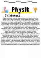 Vorschau - Unterrichtsreihen - Kristallstrukturen - Informationen und Aufgaben - Seite 1