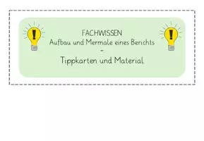 Vorschau - Stundenentwürfe - Differenzierungsmatrix Berichte - Schilder Tippkarten - Seite 1