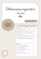 Vorschau - Stundenentwürfe - Differenzierungsmatrix Berichte - ABs Stationen - Deckblatt
