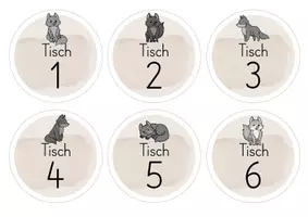 Vorschau - Stationenlernen - Gruppentisch-Aufsteller Wolf | Schilder Stationenarbeit Wolfklasse Wolfsklasse - Seite 1