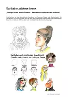 Vorschau - Arbeitsblätter - Lustige Linien, ernste Themen – Karikaturen Schritt für Schritt zeichnen lernen - Deckblatt