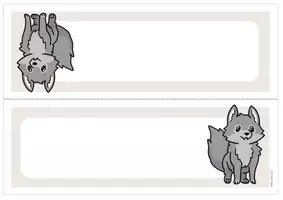 Vorschau - Anderer Materialtyp - Namensschilder Wolf | 6 Motive Wolfklasse Wolfsklasse - Seite 2