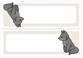Vorschau - Anderer Materialtyp - Namensschilder Wolf | 6 Motive Wolfklasse Wolfsklasse - Seite 3