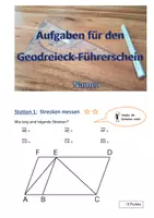 Vorschau - Arbeitsblätter - Mache den Geodreieck-Führerschein - Deckblatt