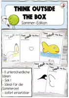 Vorschau - Arbeitsblätter - Think outside the Box Sommer Sek I Deutsch - Deckblatt