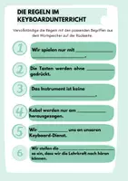 Vorschau - Arbeitsblätter - Keyboard im Musikunterricht - Regeln - Seite 1