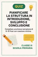 anteprima - Quiz - Pianificare la struttura (introduzione, sviluppo e conclusione) - Pagina di copertina