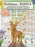 Vorschau - Poster - BUNDLE: Elchklasse/ Klassentier Elch - Classroom Management - Deckblatt