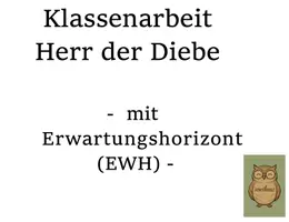 Vorschau - Arbeitsblätter - Herr der Diebe: Klassenarbeit mit EWH - Deckblatt