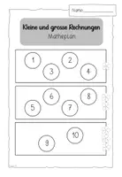 Vorschau - Arbeitsblätter - Kleine und grosse Rechnungen - ZR20 Subtraktion für die 1. Klasse - Analogieaufgaben - Seite 1