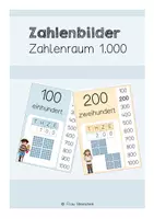 Vorschau - Präsentationen/Tafelbilder - Zahlenbilder im Zahlenraum 1000 - Deckblatt