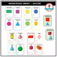 förhandsvisning - Geometriska former - skyltar - försättsblad