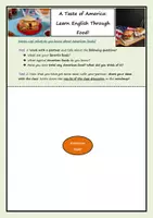 Aperçu - Préparation de séance / Séance complète - A Taste of America: Learn English Through Food! (Anglais) - Page de couverture