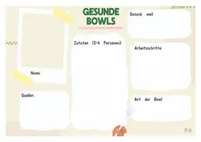 Vorschau - Arbeitsblätter - Gesunde Bowls - Ernährung - Anrichten und Garnieren - Seite 1