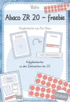 Vorschau - Fördermaterial/Inklusion - Abaco Aufgabenkarten - freebie - Zahlenraum bis 20 - ZR 20 - 1. Klasse - Deckblatt