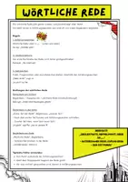 Vorschau - Arbeitsblätter - Wörtliche Rede - Deckblatt