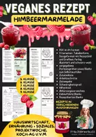 Vorschau - Unterrichtsreihen - Rezept: Himbeermarmelade selbst kochen | Lebensmittel haltbar machen | Hauswirtschaft & Ernährung | Klasse 5–9 - Deckblatt