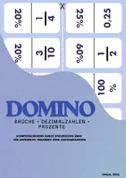 Vorschau - Spiele - Domino-Spiel: Brüche, Dezimalzahlen und Prozente spielerisch verbinden! - Deckblatt