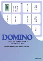 Vorschau - Arbeitsblätter - Domino-Spiel: Umfang berechnen (inkl. Arbeitsblatt) - Deckblatt