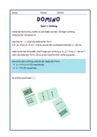 Vorschau - Arbeitsblätter - Domino-Spiel: Umfang berechnen (inkl. Arbeitsblatt) - Seite 1