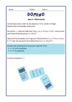 Vorschau - Arbeitsblätter - Domino-Spiel: Flächeninhalt berechnen (inkl. Arbeitsblatt) - Seite 1