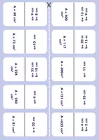 Vorschau - Arbeitsblätter - Domino-Spiel: Flächeninhalt berechnen (inkl. Arbeitsblatt) - Seite 3