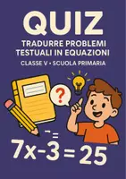 anteprima - Quiz - Individuare le grandezze note e incognite nel testo - Pagina di copertina