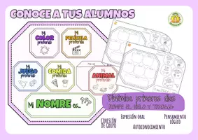 Vista previa - Manualidades / Dibujos para colorear - Dinámica 'Conoce a tus alumnos' - CAST/CAT - página 1