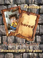 Попередній перегляд - Printable Feelings & Emotions Memory Game • Boost Vocabulary and Reading Skills - Обкладинка