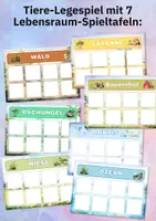 Vorschau - Bildkarten - Tiere und ihre Lebensräume – Zuordnungsspiel mit 25 A4-Seiten für Kita & Grundschule - Seite 1